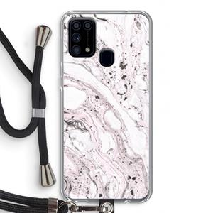 CaseCompany Mengelmoes: Samsung Galaxy M31 Transparant Hoesje met koord