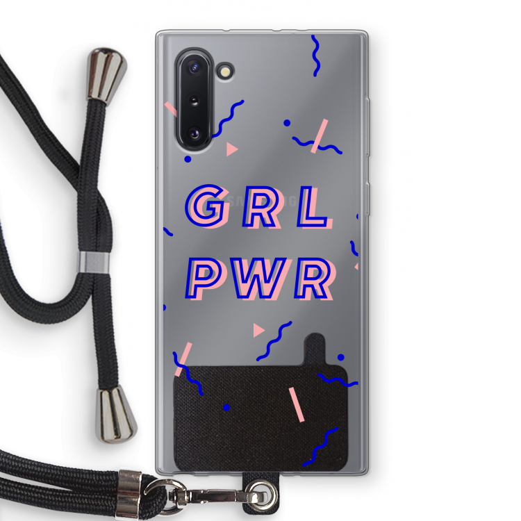 CaseCompany GRL PWR: Samsung Galaxy Note 10 Transparant Hoesje met koord