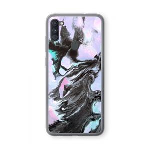 CaseCompany Pastel zwart: Samsung Galaxy A11 Transparant Hoesje