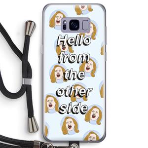 CaseCompany Hello: Samsung Galaxy S8 Transparant Hoesje met koord