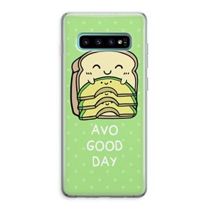 CaseCompany Avo Good Day: Samsung Galaxy S10 Plus Transparant Hoesje