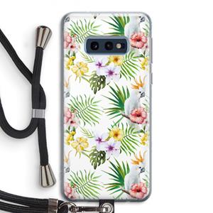 CaseCompany Gele kuif: Samsung Galaxy S10e Transparant Hoesje met koord