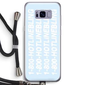CaseCompany Hotline bling blue: Samsung Galaxy S8 Transparant Hoesje met koord