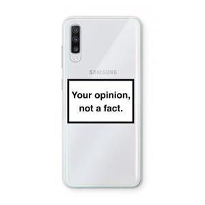CaseCompany Your opinion: Samsung Galaxy A70 Transparant Hoesje