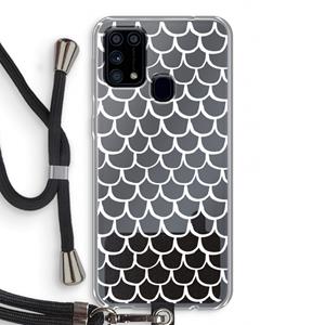 CaseCompany Dakpannetjes: Samsung Galaxy M31 Transparant Hoesje met koord