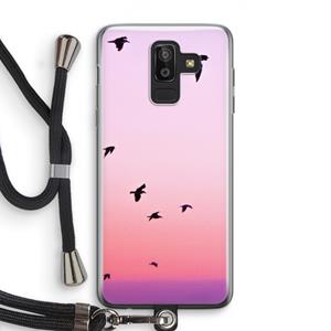 CaseCompany Fly away: Samsung Galaxy J8 (2018) Transparant Hoesje met koord