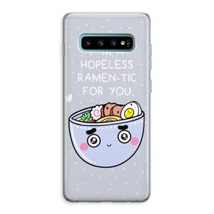CaseCompany I'm A Hopeless Ramen-Tic For You: Samsung Galaxy S10 Plus Transparant Hoesje