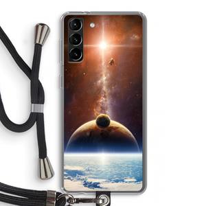 CaseCompany Omicron 2019: Samsung Galaxy S21 Plus Transparant Hoesje met koord