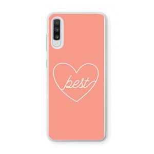 CaseCompany Best heart: Samsung Galaxy A70 Transparant Hoesje