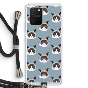 CaseCompany It's a Purrr Case: Samsung Galaxy S10 Lite Transparant Hoesje met koord