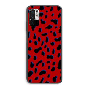 CaseCompany Red Leopard: Xiaomi Redmi Note 10 5G Transparant Hoesje