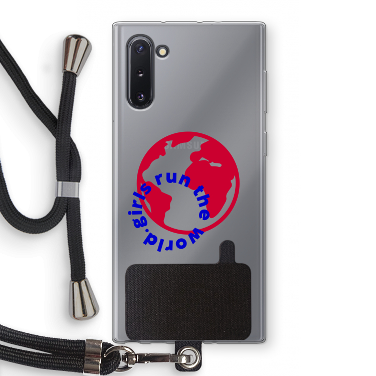 CaseCompany Run The World: Samsung Galaxy Note 10 Transparant Hoesje met koord