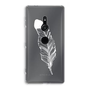 CaseCompany Pluim: Sony Xperia XZ2 Transparant Hoesje