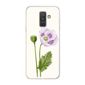 CaseCompany Purple poppy: Samsung Galaxy A6 Plus (2018) Transparant Hoesje