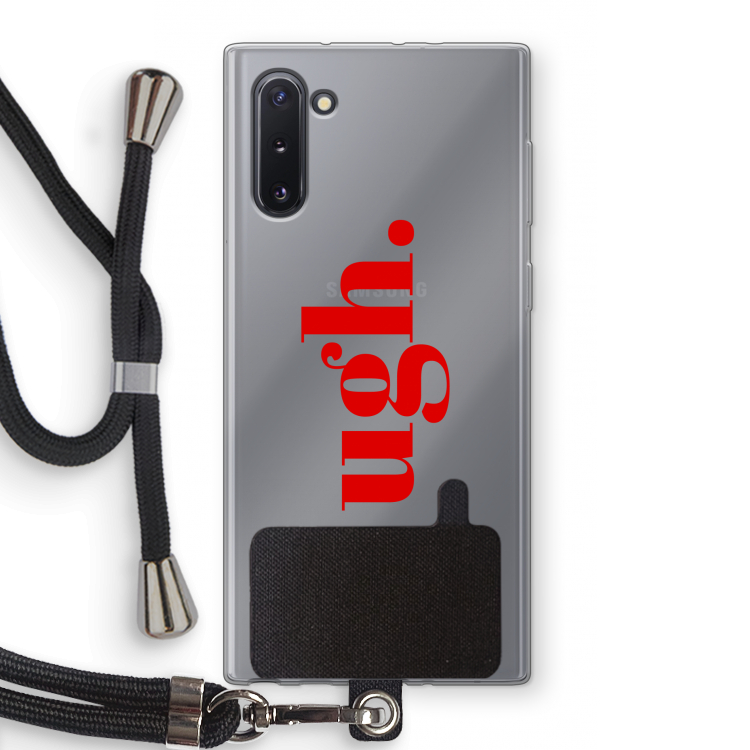CaseCompany Ugh: Samsung Galaxy Note 10 Transparant Hoesje met koord