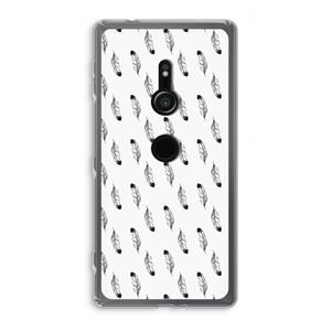 CaseCompany Pluimen: Sony Xperia XZ2 Transparant Hoesje