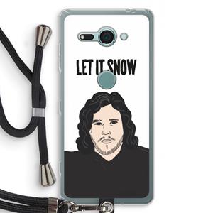 CaseCompany Let It Snow: Sony Xperia XZ2 Compact Transparant Hoesje met koord