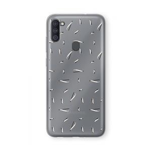CaseCompany Hipster stripes: Samsung Galaxy A11 Transparant Hoesje