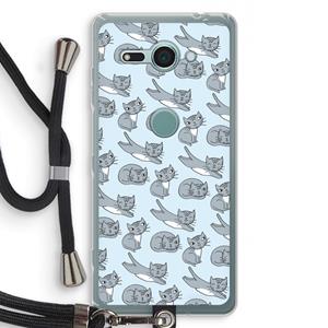 CaseCompany Poezen: Sony Xperia XZ2 Compact Transparant Hoesje met koord