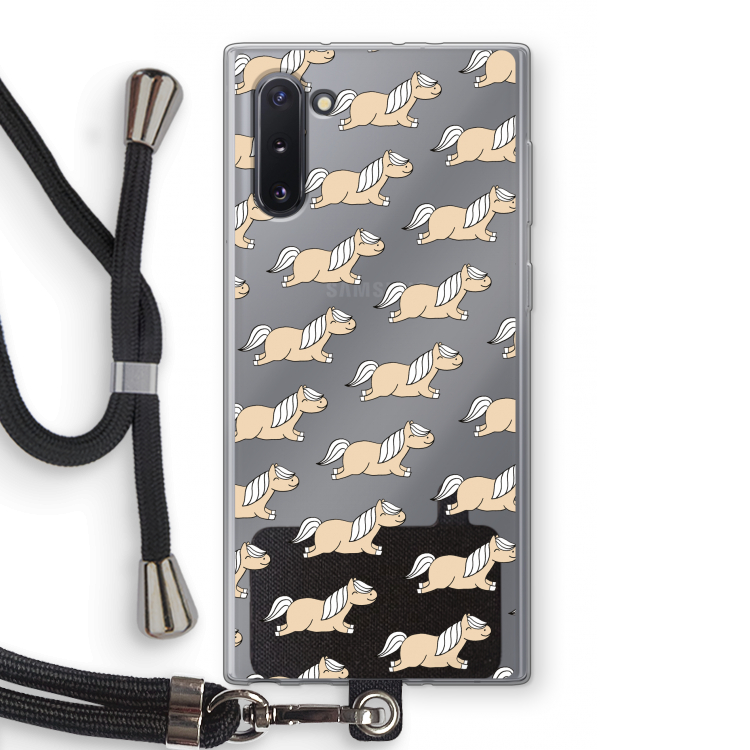 CaseCompany Ponys: Samsung Galaxy Note 10 Transparant Hoesje met koord