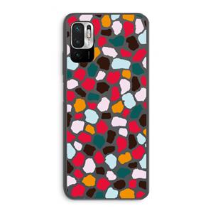 CaseCompany Colored Giraffe: Xiaomi Redmi Note 10 5G Transparant Hoesje