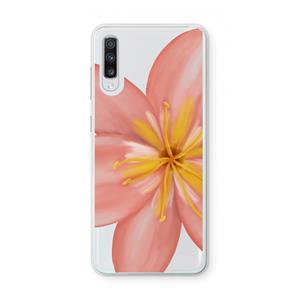 CaseCompany Pink Ellila Flower: Samsung Galaxy A70 Transparant Hoesje