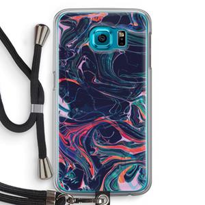 CaseCompany Light Years Beyond: Samsung Galaxy S6 Transparant Hoesje met koord