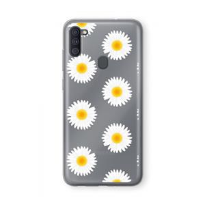 CaseCompany Margrietjes: Samsung Galaxy A11 Transparant Hoesje