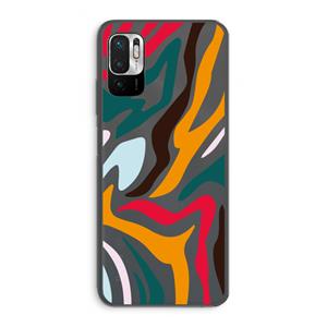 CaseCompany Colored Zebra: Xiaomi Redmi Note 10 5G Transparant Hoesje