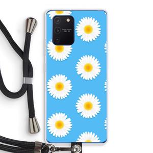 CaseCompany Margrietjes: Samsung Galaxy Note 10 Lite Transparant Hoesje met koord