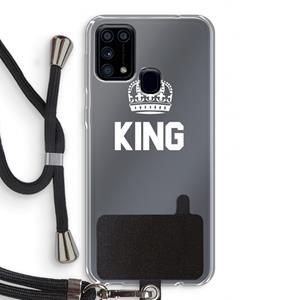 CaseCompany King zwart: Samsung Galaxy M31 Transparant Hoesje met koord