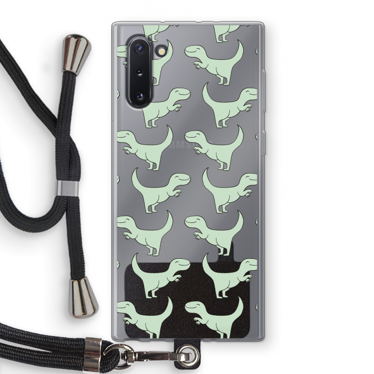 CaseCompany Dinos: Samsung Galaxy Note 10 Transparant Hoesje met koord