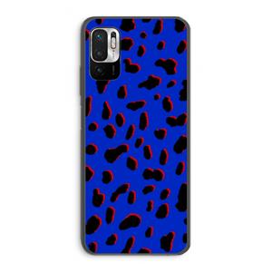 CaseCompany Blue Leopard: Xiaomi Redmi Note 10 5G Transparant Hoesje