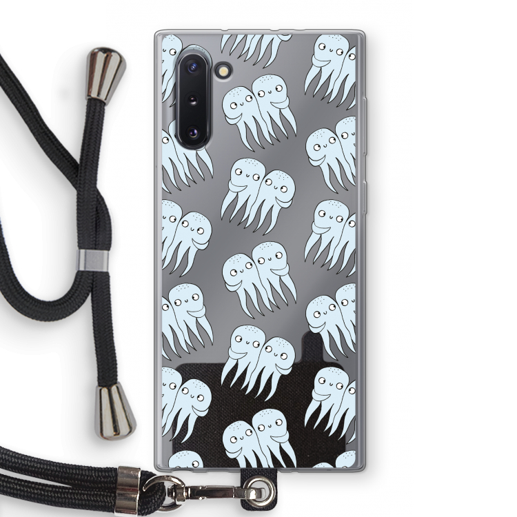 CaseCompany Octopussen: Samsung Galaxy Note 10 Transparant Hoesje met koord