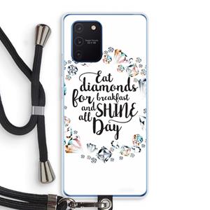 CaseCompany Diamonds: Samsung Galaxy Note 10 Lite Transparant Hoesje met koord