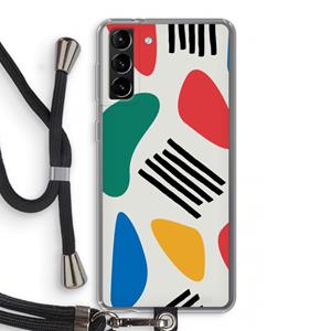 CaseCompany Illustratieve pop 1: Samsung Galaxy S21 Plus Transparant Hoesje met koord