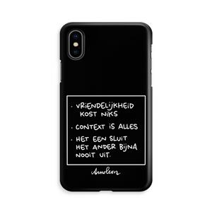 CaseCompany Mijn Motto's: iPhone X Volledig Geprint Hoesje