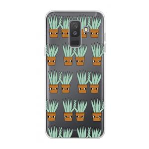 CaseCompany Sansevieria: Samsung Galaxy A6 Plus (2018) Transparant Hoesje