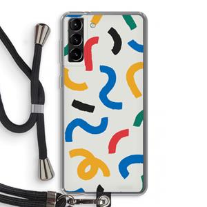 CaseCompany Illustratieve pop 2: Samsung Galaxy S21 Plus Transparant Hoesje met koord