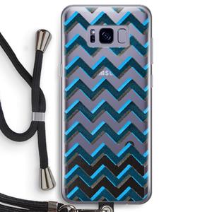 CaseCompany Onderbroken lijn: Samsung Galaxy S8 Transparant Hoesje met koord