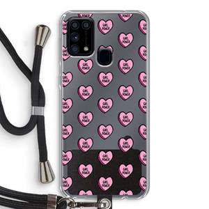 CaseCompany GIRL POWER: Samsung Galaxy M31 Transparant Hoesje met koord