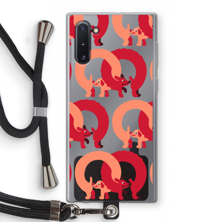 CaseCompany Dogs: Samsung Galaxy Note 10 Transparant Hoesje met koord