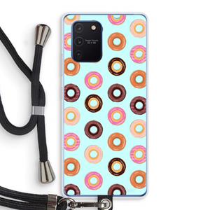 CaseCompany Donuts: Samsung Galaxy Note 10 Lite Transparant Hoesje met koord