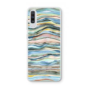 CaseCompany Watercolor Agate: Samsung Galaxy A70 Transparant Hoesje
