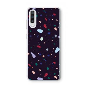 CaseCompany Dark Rounded Terrazzo: Samsung Galaxy A70 Transparant Hoesje