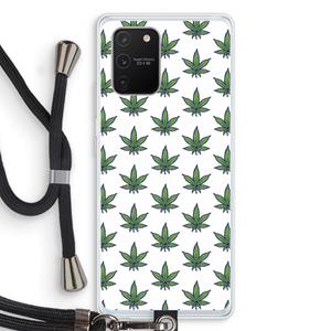 CaseCompany Weed: Samsung Galaxy S10 Lite Transparant Hoesje met koord