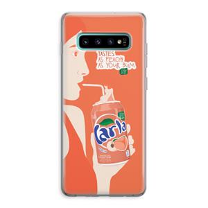 CaseCompany Peach please!: Samsung Galaxy S10 Plus Transparant Hoesje
