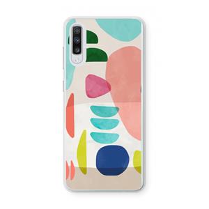 CaseCompany Bold Rounded Shapes: Samsung Galaxy A70 Transparant Hoesje