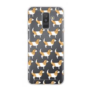 CaseCompany Doggy: Samsung Galaxy A6 Plus (2018) Transparant Hoesje