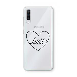 CaseCompany Best heart black: Samsung Galaxy A70 Transparant Hoesje